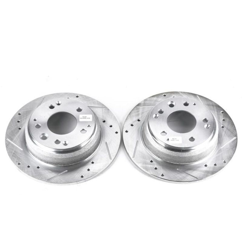 Power Stop 91-95 Acura Legend Rear Evolution Drilled & Slotted Rotors - Pair