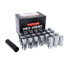Cargar imagen en el visor de la galería, Raceline 12x1.50mm Spline Chrome Lug Nuts (Set of 24)