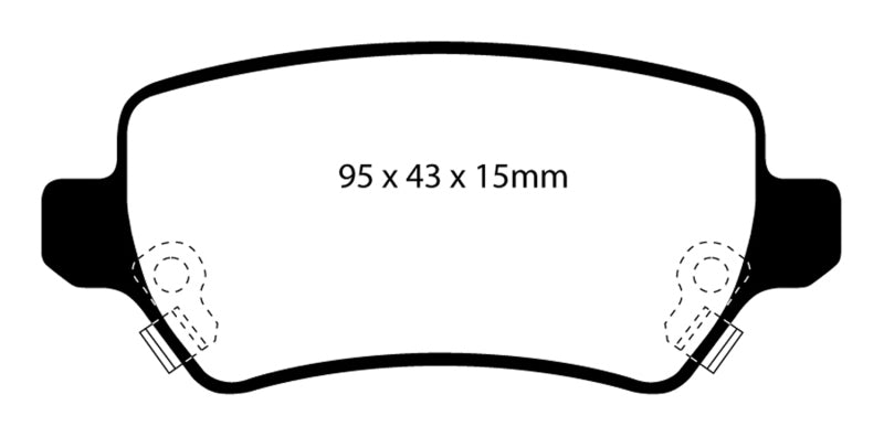 EBC 08-09 Saturn Astra 1.8 Yellowstuff Rear Brake Pads