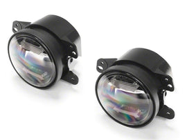 Raxiom 07-18 Jeep Wrangler JK Axial Series LED Angel Eye Fog Lights- Amber and White
