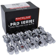 Cargar imagen en el visor de la galería, Raceline 16x1.5 21mm Conical Seat Chrome Lug Bolts (Set of 20)