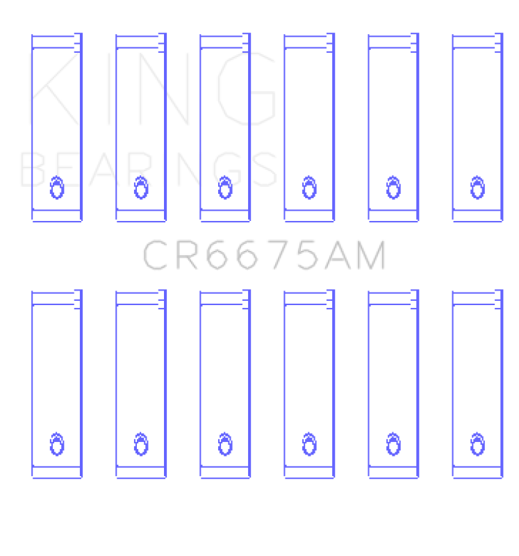 King Engine Bearings Chrysler 3.3/3.8 V6 (Size +0.50mm) Connecting Rod Bearing Set