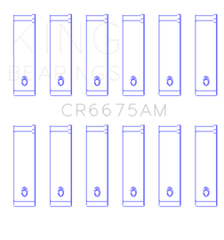 King Engine Bearings Chrysler 3.3/3.8 V6 (Size +0.50mm) Connecting Rod Bearing Set