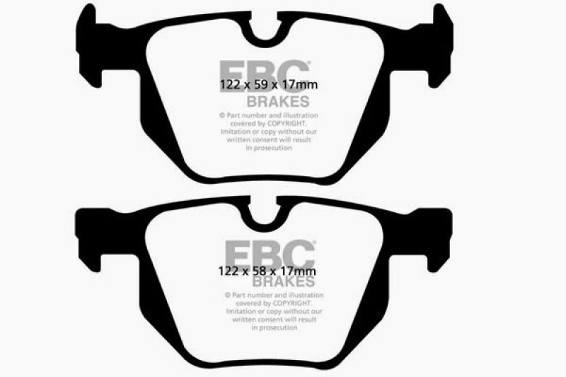 EBC 07-10 BMW X5 3.0 Yellowstuff Rear Brake Pads