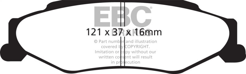 EBC Racing 97-13 Chevrolet Corvette 5.7L Rear RP-1 Race Brake Pads