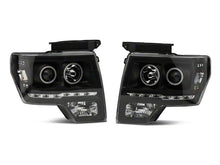 Cargar imagen en el visor de la galería, Raxiom 09-14 Ford F-150 G2 Super White LED Halo Projector Headlights- Black Housing- Clear Lens