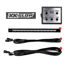 Load image into Gallery viewer, XK Glow Tube Strobe Lights w/ Traffic Modes Ultra LEDs + Solid On - White/Amber 4pc 12in
