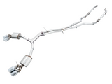 AWE Tuning Audi B9 S5 Sportback Touring Edition Exhaust - Non-Resonated (Silver 102mm Tips)