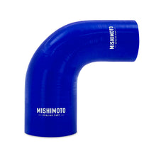 Cargar imagen en el visor de la galería, Mishimoto Silicone Reducer Coupler 90 Degree 2.25in to 3in - Blue