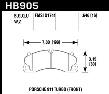 Cargar imagen en el visor de la galería, Hawk 14-18 Porsche 911 DTC-30 Front Brake Pads