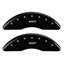 Cargar imagen en el visor de la galería, MGP 4 Caliper Covers Engraved Front &amp; Rear MGP Black finish silver ch