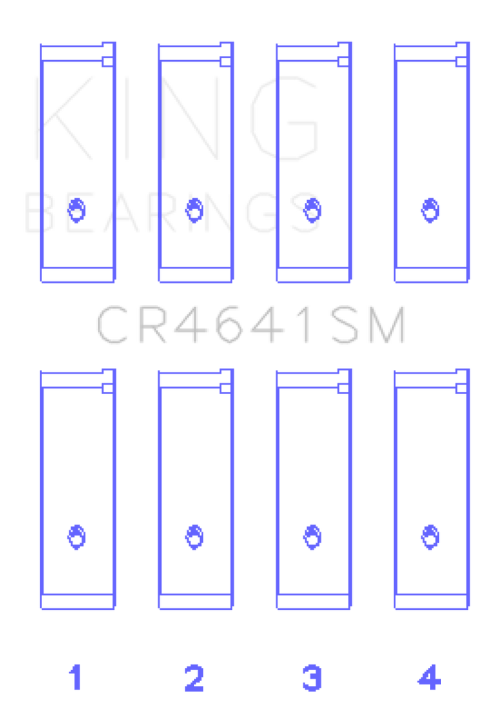 King Engine Bearings Suzuki J24B (Size 0.50 Oversized) Rod Bearing Set