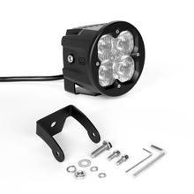 Load image into Gallery viewer, XK Glow Round XKchrome 20w LED Cube Light w/ RGB Accent Light - Driving Beam w/Fog Light Bracket