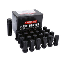 Cargar imagen en el visor de la galería, Raceline 9/16in Duplex Spline Black Lug Nuts (32 Pack)