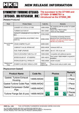 Cargar imagen en el visor de la galería, HKS SYMMETRY TURBINE GT5565 BB 3BOLT A/R 0.73