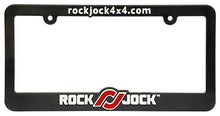 Load image into Gallery viewer, RockJock License Plate Frame Black Plastic w/ Red and White