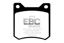 Cargar imagen en el visor de la galería, EBC 72-84 De Tomaso Pantera 5.7 GTS Redstuff Rear Brake Pads