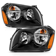 Cargar imagen en el visor de la galería, ANZO 2005-2007 Dodge Magnum Crystal Headlight  Black Amber