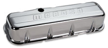 Cargar imagen en el visor de la galería, Moroso Chevrolet Big Block Valve Cover - w/Baffle - Stamped Steel Chrome Plated - Pair
