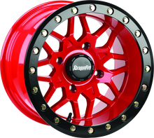 Cargar imagen en el visor de la galería, DragonFire Racing Typhon Wheel 15X10 4/137 5+5 +0 Machined Red