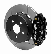 Cargar imagen en el visor de la galería, Wilwood 2020+ Jeep Gladiator (JT) Narrow Superlite 4R Rear Slotted Brake Kit 14.00in Black w/ Lines