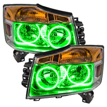 Cargar imagen en el visor de la galería, Oracle 04-07 Nissan Titan LED Headlight Halo Kit - Green
