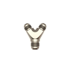 DeatschWerks 8AN Male Flare to 8AN Male Flare to 10AN Male Flare Y Fitting - Anodized Matte Black