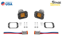 Cargar imagen en el visor de la galería, Diode Dynamics Stage Series C1 LED Pod - Yellow SAE Fog Flush ABL (Pair)