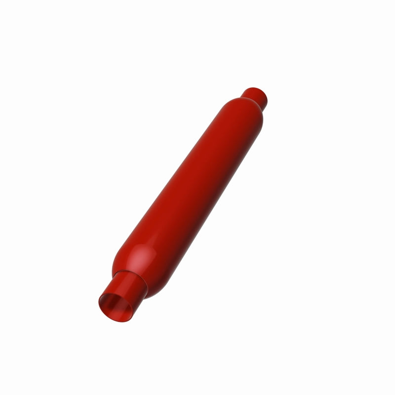 MagnaFlow Muffler Red Pack Series Glasspack 3in Rd 18in Body Length 2in/2in Inlet/Outlet