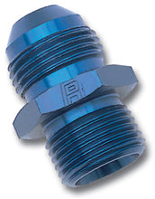 Cargar imagen en el visor de la galería, Russell Performance -4 AN Flare to 10mm x 1.25 Metric Thread Adapter (Blue)