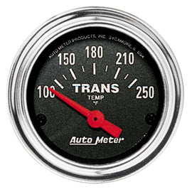 Autometer Traditional Chrome 2-1/16in 100-250 Degree F Electric Transmission Temperature Gauge