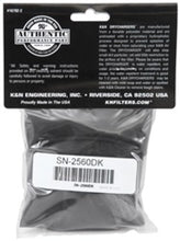 Cargar imagen en el visor de la galería, K&amp;N Filter Wrap Drycharger Oval Tapered Black - 3.25in Base I/S Width x 2.5in Top I/S Width x 7in H