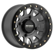 Cargar imagen en el visor de la galería, Method MR401 UTV Beadlock 14x7 / 4+3/13mm Offset / 4x136 / 106mm CB Titanium Wheel- Matte Black Ring