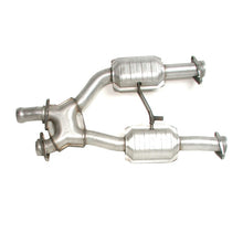 Cargar imagen en el visor de la galería, BBK 94-95 Mustang 5.0 Short Mid X Pipe With Catalytic Converters 2-1/2 For BBK Long Tube Headers