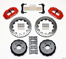 Cargar imagen en el visor de la galería, Wilwood Narrow Superlite 4R Rear Kit 12.88in Drilled Red 97-04 Corvette C5/Z06