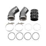 Wehrli 06-10 Chevrolet 6.6L LBZ/LMM Duramax Passenger Side 3.5in Intercooler Pipe - Bengal Silver