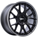 BBS CH-RII 20x9 5x112 ET30 CB66.5 Satin Black Center Platinum Lip Stainless Steel Rim Prot Wheel