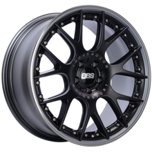 Cargar imagen en el visor de la galería, BBS CH-RII 21x11.5 5x120 ET36 Satin Black Center Platinum Lip SS Rim Prot Wheel PFS Req w/MS Etching