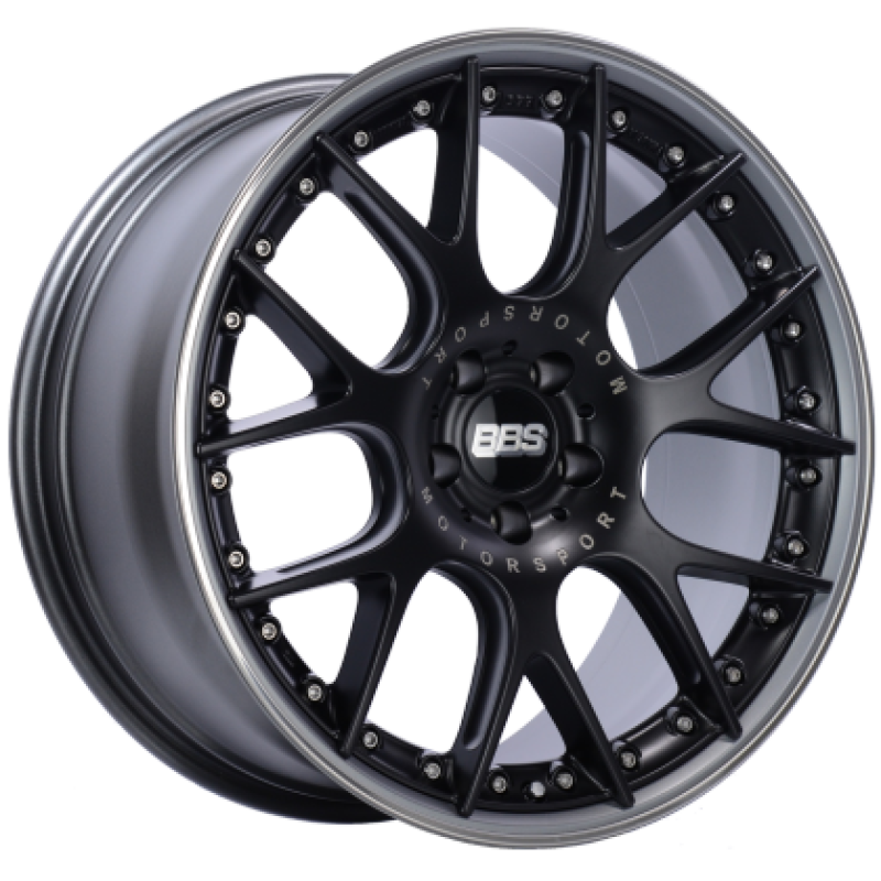 BBS CH-RII 22x10.5 5x130 ET50 CB71.6 Satin Black Center Platinum Lip SS Rim Prot Wheel