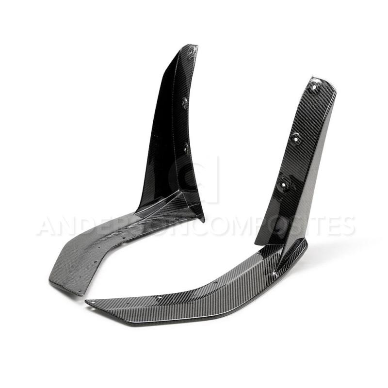 Anderson Composites 2020 Ford Mustang/Shelby GT500 Carbon Fiber Front Splitter Wickers