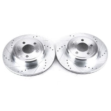 Cargar imagen en el visor de la galería, Power Stop 05-19 Chrysler 300 Rear Evolution Drilled &amp; Slotted Rotors - Pair