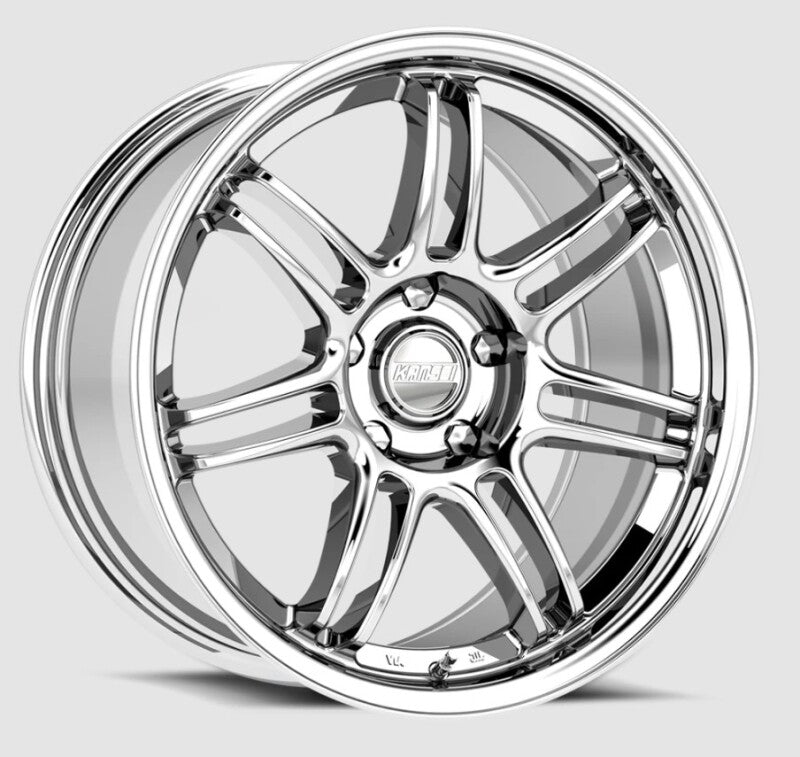 Kansei K17X Seven 18x9.5in / 5x114.3 BP / 22mm Offset / 73.1mm Bore - Chrome