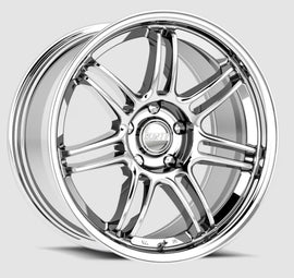 Kansei K17X Seven 18x9.5in / 5x114.3 BP / 22mm Offset / 73.1mm Bore - Chrome
