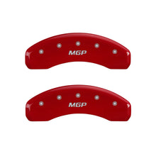 Cargar imagen en el visor de la galería, MGP 4 Caliper Covers Engraved Front &amp; Rear MGP Red finish silver ch