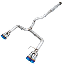 Cargar imagen en el visor de la galería, AWE Tuning 12-14 Subaru WRX STI Sedan Track Edition Exhaust - Vapor Blue Quad Tips (102mm)