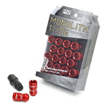 Load image into Gallery viewer, Project Kics 14x1.50 Monolith T1/07 Lug Nut Set - Red (20 Pcs) (Special Order 2-3 Month Lead Time)