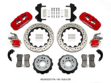 Cargar imagen en el visor de la galería, Wilwood AERO4 / MC4 Rear Kit 14.00 Drilled Red Currie Pro-Tour Unit Bearing Floater