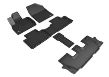 Cargar imagen en el visor de la galería, 3D MAXpider 2020 Kia Telluride Kagu 1st &amp; 2nd &amp; 3rd Row Floormats - Black