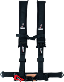 DragonFire Racing Harness- H-Style- 4-Point- 2in Buckle- Black