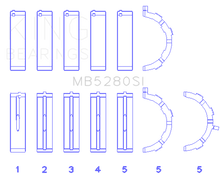 Cargar imagen en el visor de la galería, King Engine Bearings Ford 281CI/330CI 4.6L/5.4L V8 (Size +0.75) Main Bearing Set